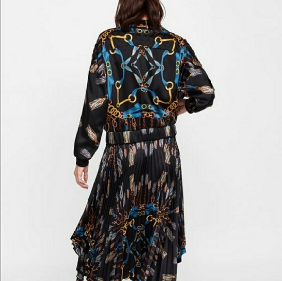 Zara Chain Print Bomber - Medium - Picture 3 of 8